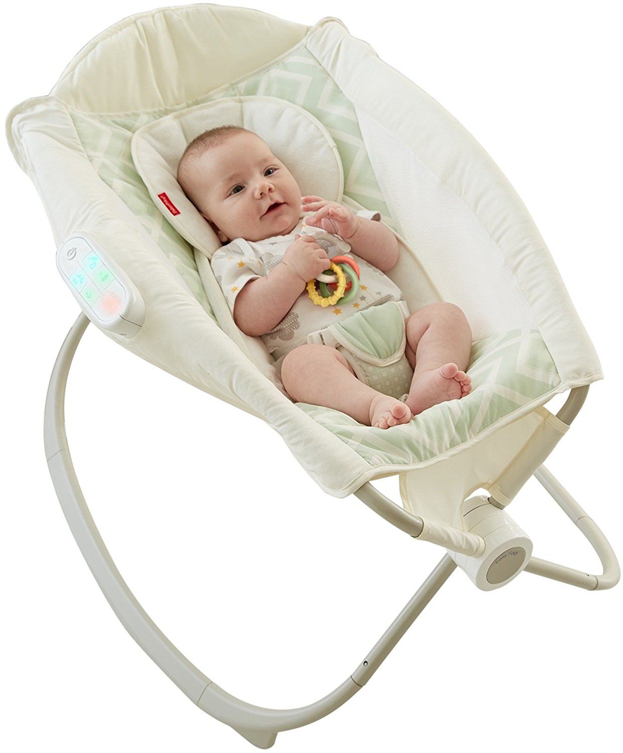 Fisher-Price Deluxe Newborn Auto Rock ‘n Play Sleeper in Soothing River, GREEN/WHITE Fisher Price Auto Rocker