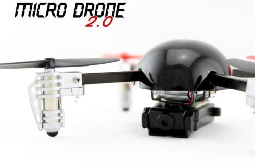 Extreme Fliers Remote Control Flying Quadricopter Micro Drone 2.0 with Video Camera Module- Black
