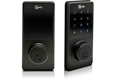 Electronic Deadbolt Smart Door Lock, LED Touch Screen Keypad, Bluetooth Smart Phone Enabled Keyless Access, Easy to Install, Rently Oaks Smart Lock