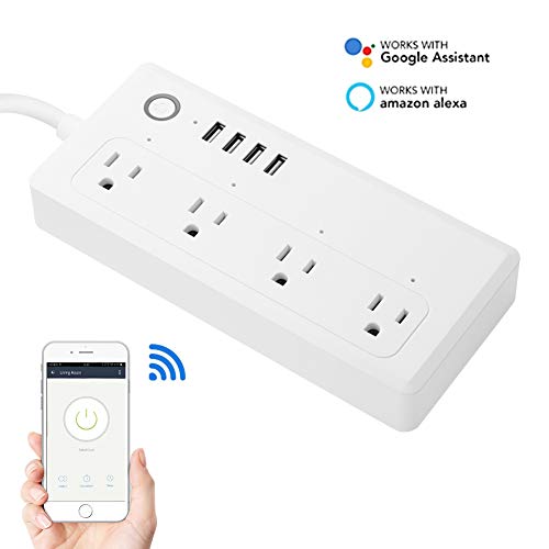 WiFi Smart Plug, 100-240V Mini Wireless Smart Converter Home Remote Control Socket US Plug Outlet for Alexa&Google, with Remote Control and Timing Functiant (Smart Wifi Plug)