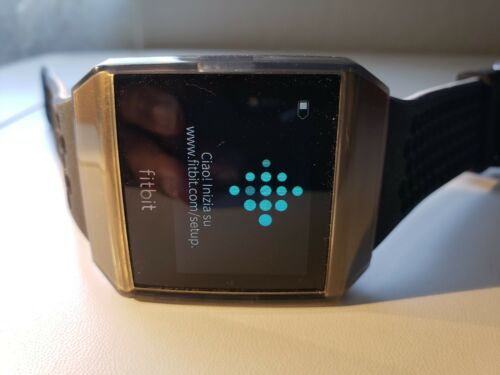 Fitbit Ionic Smartwatch, Black/White, (1) One Size Replacement Band+BONUS CHARGE