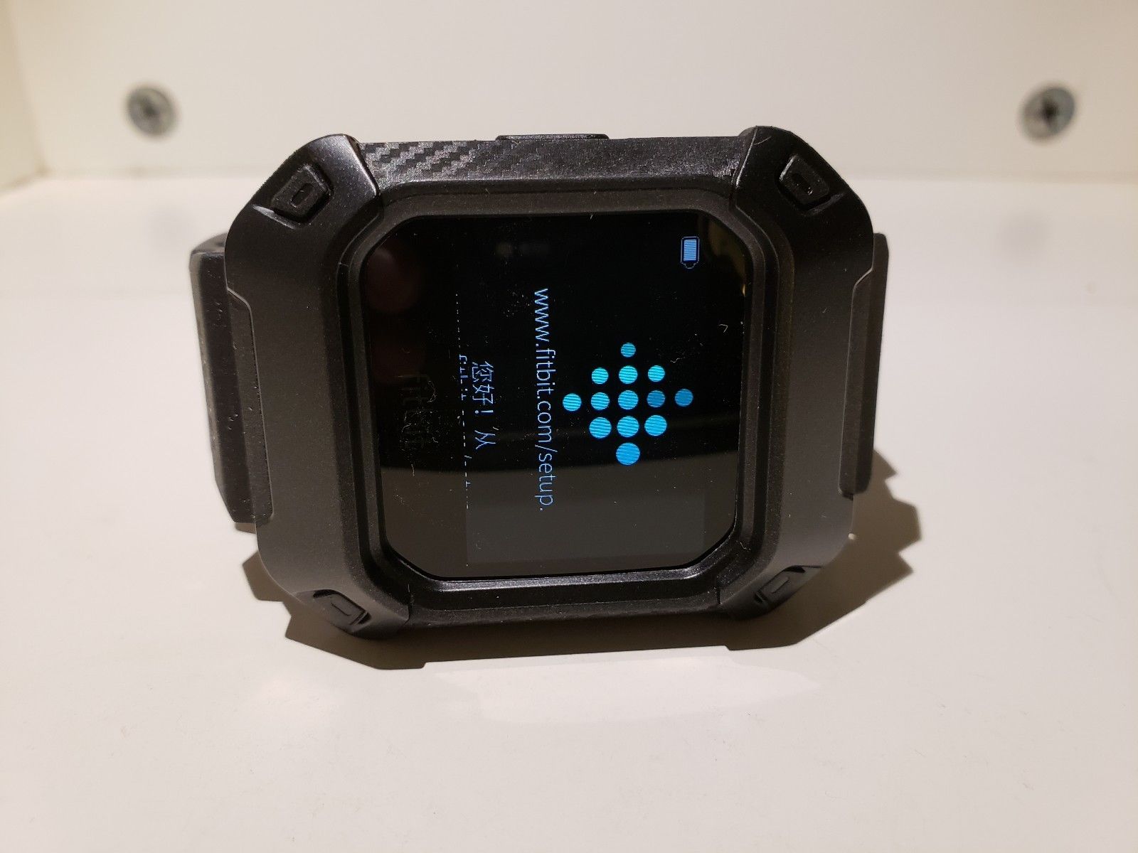 New Fitbit Ionic Smartwatch+ SUPCASE Ruggadized Black Band-L+Bonus Charge
