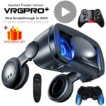 3D VR Headset Smart Virtual Reality Glasses Helmet for Smartphones Phone Lenses with Controllers Headphones 7 Inches Binoculars