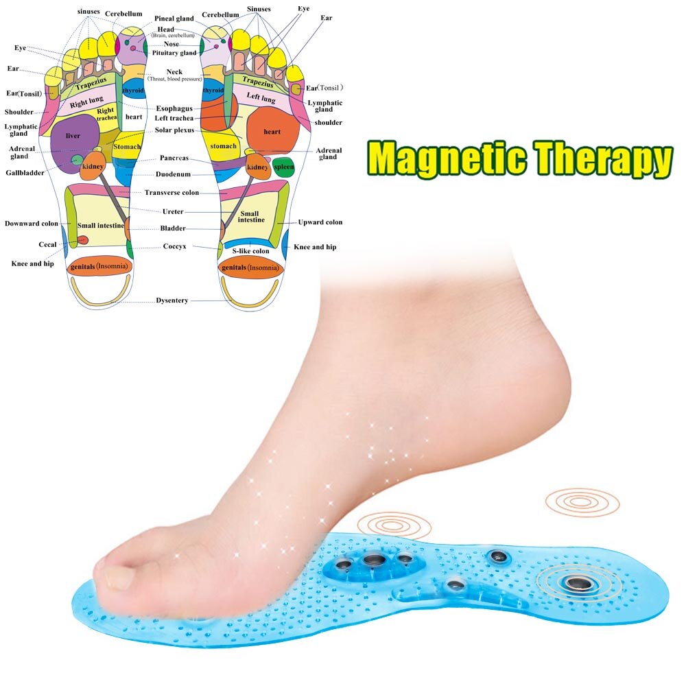 H275ff43f7b5a42c282ac8d0226094cecF Unisex Magnetic Massage Insoles Foot Acupressure Shoe Pads Therapy Slimming Insoles for Weight Loss Transparent