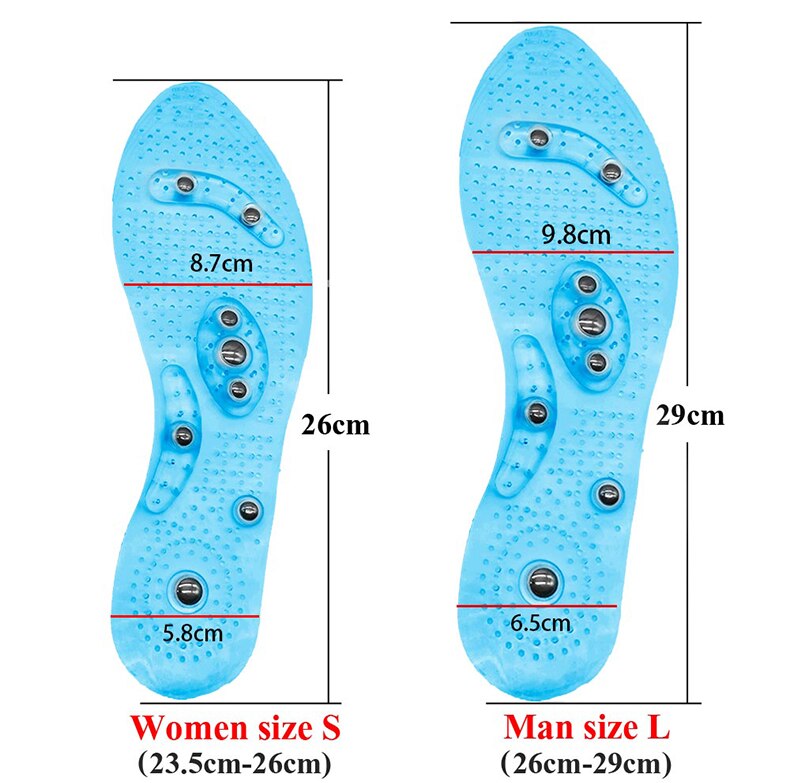 H28d553d8b23b4b898da8eab536cf7181l Unisex Magnetic Massage Insoles Foot Acupressure Shoe Pads Therapy Slimming Insoles for Weight Loss Transparent