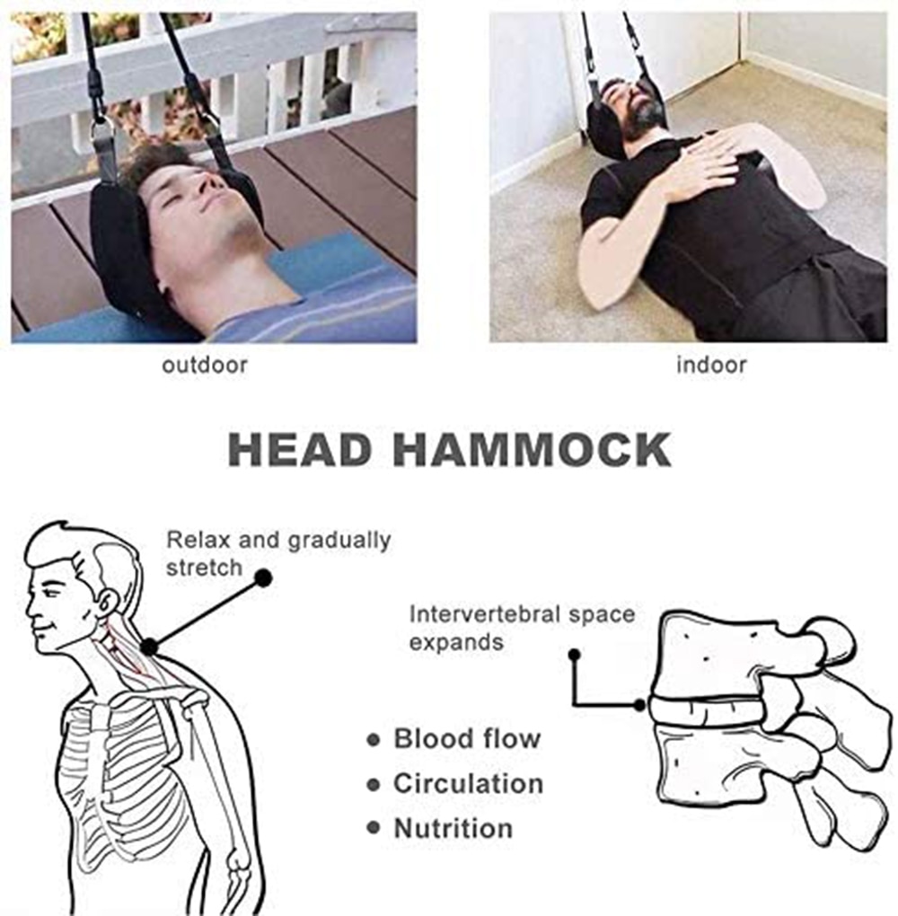 H32235a47f52340bbaf53380eb8e65afdU Neck Hammock,Portable Decompression Cervical Traction Device, Neck And Shoulder Pain Relief And Physical Therapy Head Hammock