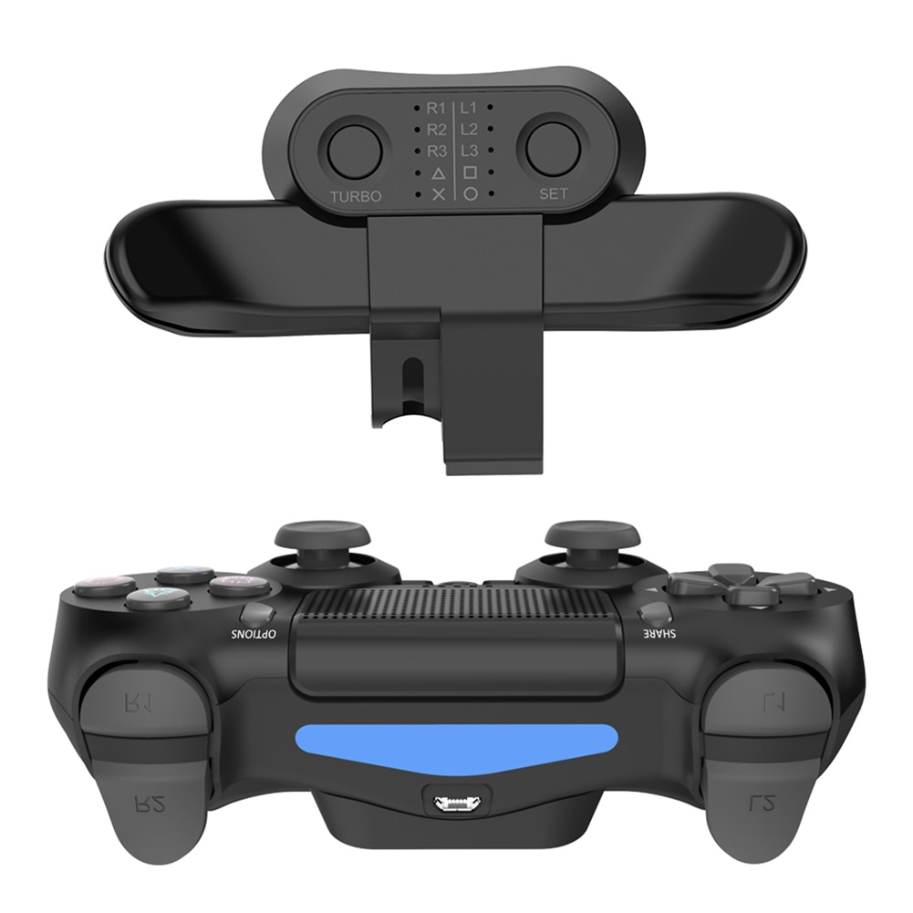 H32a3f1e264be468890cdf2c7cfadc87er Controller Back Button Attachment For SONY PS4 Gamepad Joystick Rear Button Extension Key Adapter With Turbo Game Accessories