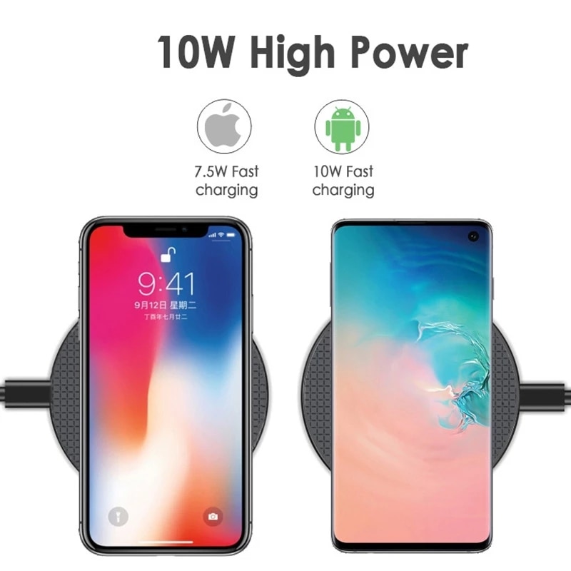 H670c8456930f4b55a6f328a0038ef242E 10W QI Quick Charging Wireless Fast Charger Usb Micro USB QC Mobile Phone Station For Iphone Samsung Xiaomi SIKAI Smaret Phone