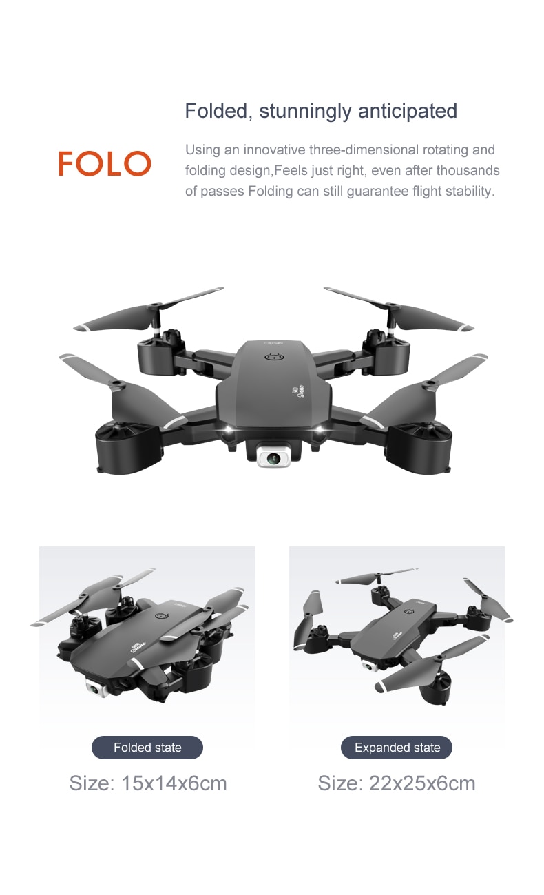 H6d0570543b1c4818aa495570dcced08fl APP New Mini Drone 4K 1080P HD Camera WiFi Fpv Air Pressure Altitude Hold Black And White Foldable Quadcopter RC Dron Toy