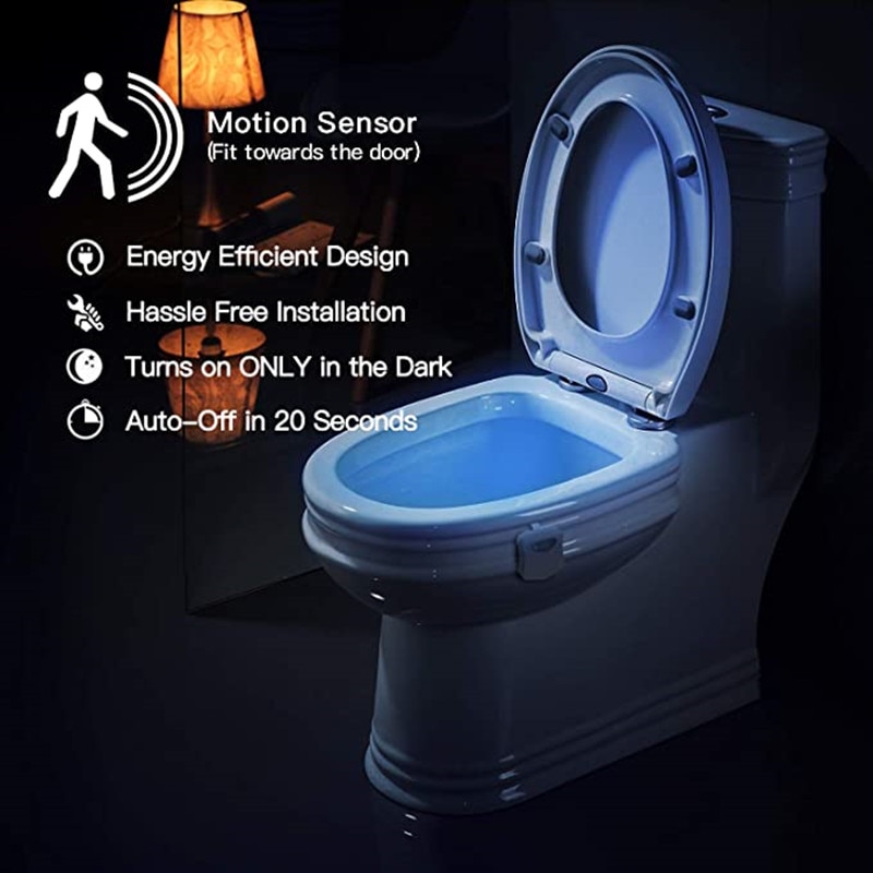 H6df2e19401ac428aa183ee9b3b755890u PIR Motion Sensor Toilet Seat Night Light 16Colors Waterproof Backlight For Toilet Bowl LED Luminaria Lamp WC Toilet Light