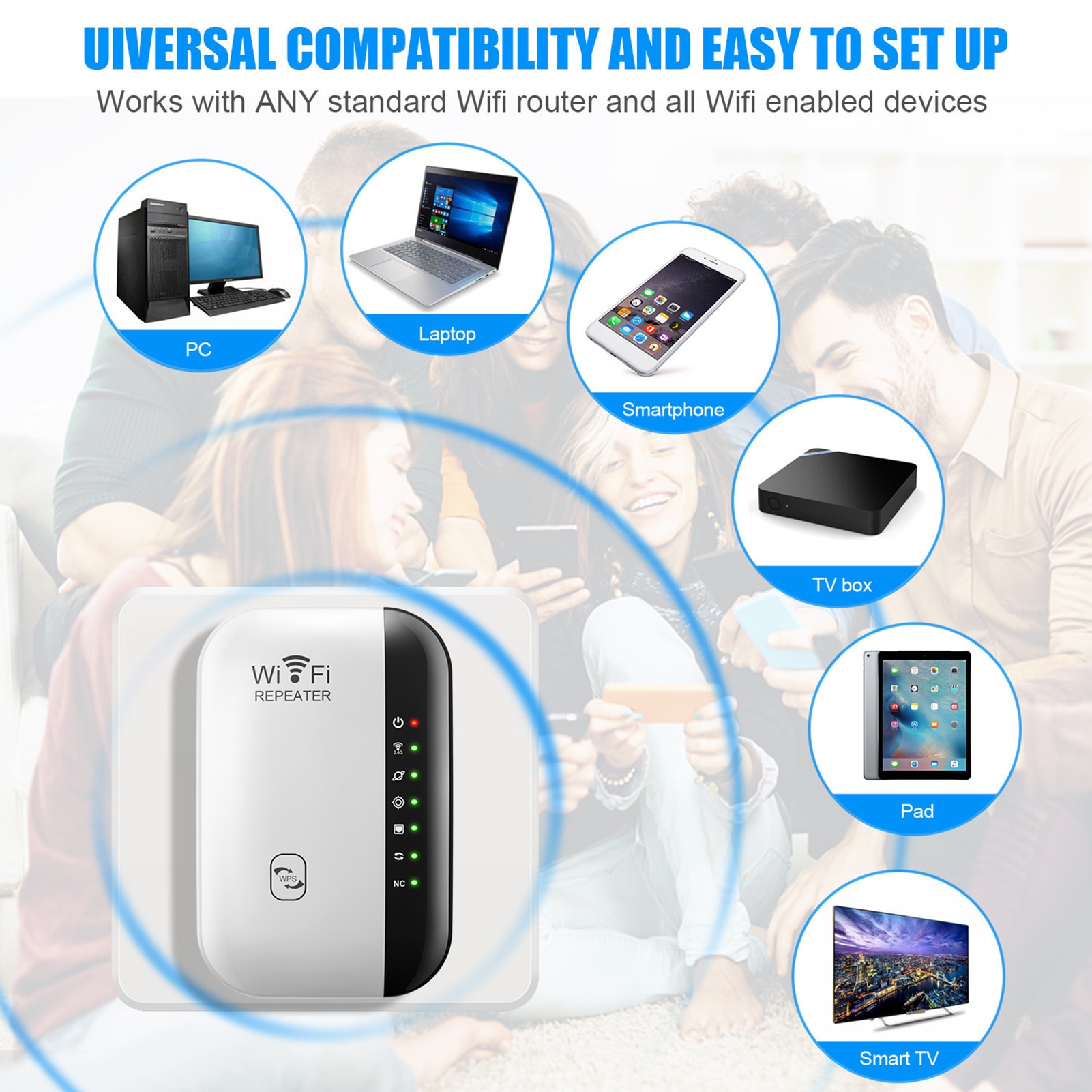 H72fd9521491d449b9c25e232e2fdbc43x Wireless Wifi Repeater Wi Fi Range Extender Router Wi Fi Signal Amplifier 300Mbps WiFi Booster 2.4G Wi Fi Reapeter Access Point