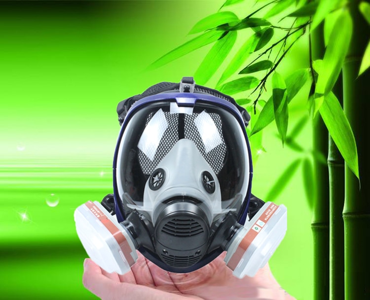 H7e71dabcdf344f1c850de07239a65511D Chemical Mask 6800 7 in 1 Gas Mask Dustproof Respirator Paint Pesticide Spray Silicone Full Face Filters for Laboratory Welding