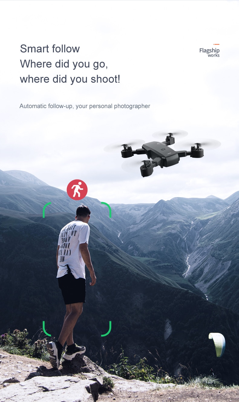 H8218796f5d4e4b15b318b916e8117529p APP New Mini Drone 4K 1080P HD Camera WiFi Fpv Air Pressure Altitude Hold Black And White Foldable Quadcopter RC Dron Toy