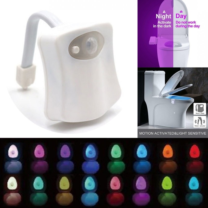 H9143cc3697c347df9a98b3c0517c5409E PIR Motion Sensor Toilet Seat Night Light 16Colors Waterproof Backlight For Toilet Bowl LED Luminaria Lamp WC Toilet Light