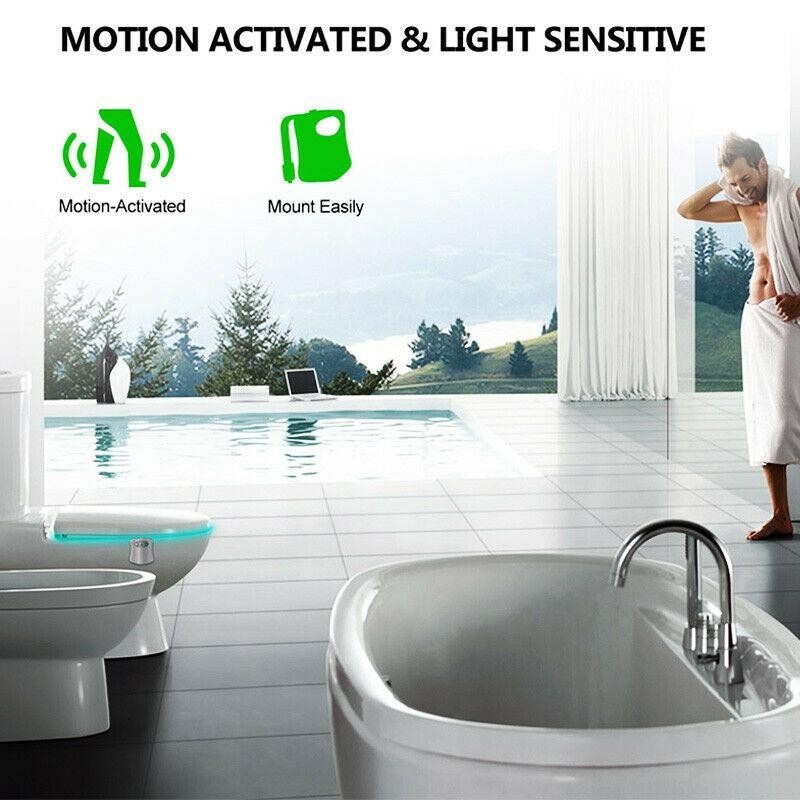 H997854b631d74e878037ec9a4d58ee57y PIR Motion Sensor Toilet Seat Night Light 16Colors Waterproof Backlight For Toilet Bowl LED Luminaria Lamp WC Toilet Light