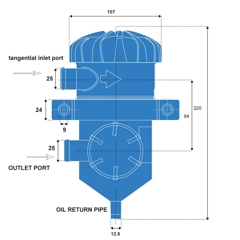 HTB14zgveRKw3KVjSZTEq6AuRpXa7 Universal Provent 200 Oil Separator Catch Can Filter For Ford Patrol Turbo 4Wds Charged Toyota Landcruiser Oil Can 2Mgd 1