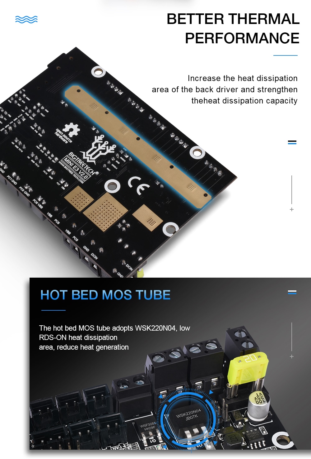 Ha44071c32ff442aab517a3993d6c585bJ BIGTREETECH SKR MINI E3 V2 32Bit 3D Motherboard TMC2209 3D Printer Parts For Ender 3/5 Pro Upgrade BTT SKR V1.4 Turbo SKR 2