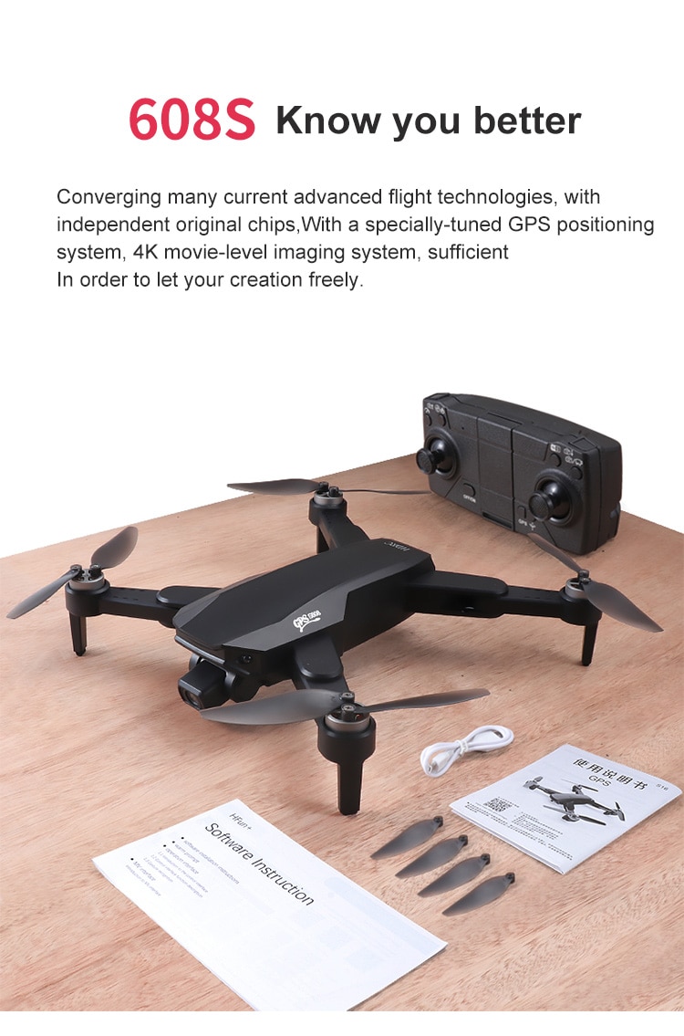 Ha8378d252c6e4240be9c02b056381092Q Keep pro S608 Pro GPS Drone 4k Profesional 6K HD Dual Camera Aerial Photography Brushless Foldable Quadcopter RC Distance 3KM