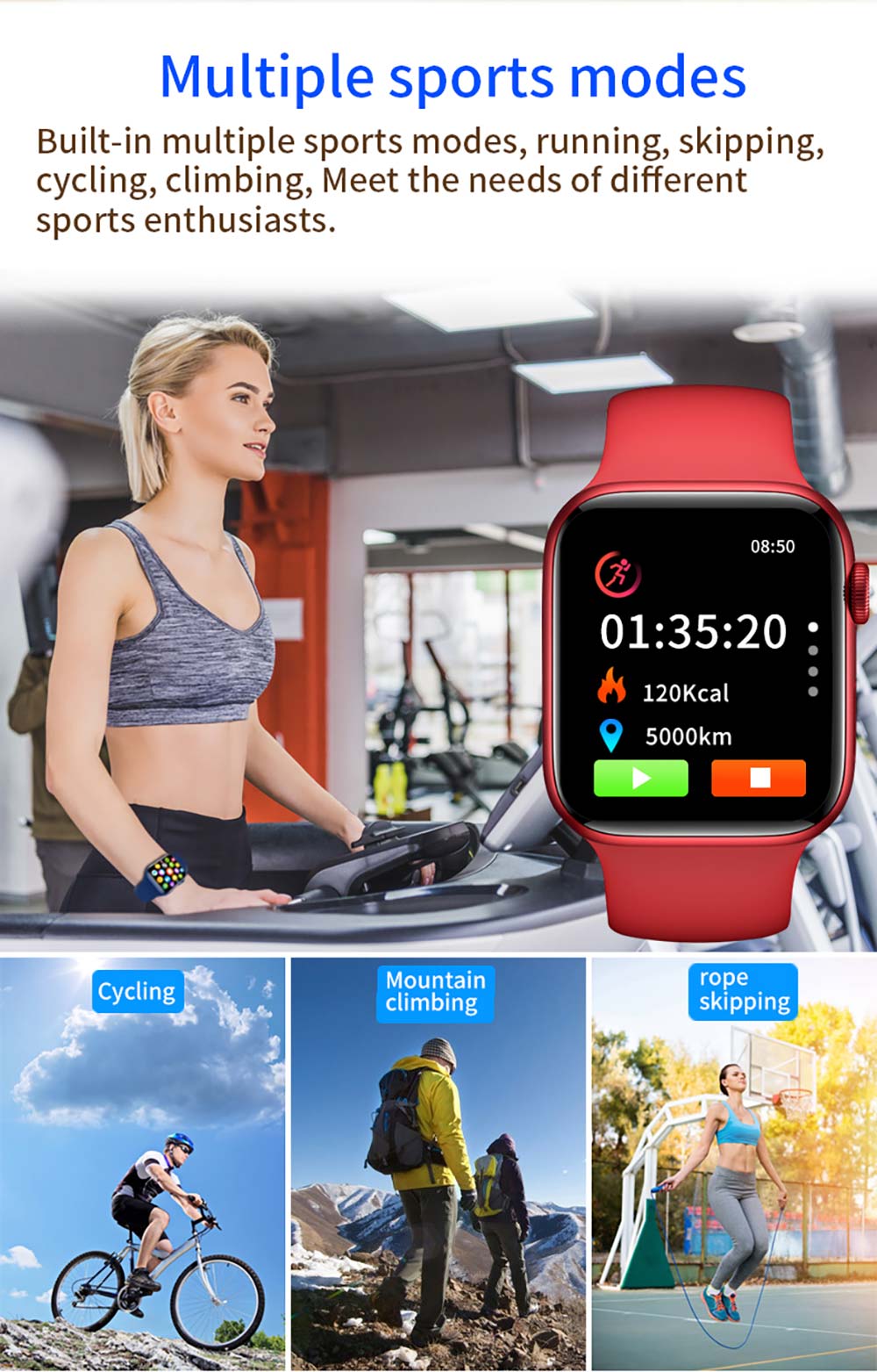 Hc83e2f994f79435c976de506b4f4bb08Y image Hc83e2f994f79435c976de506b4f4bb08Y 2021 IWO Smart Watch Men Women Series 6 Heart Rate Monitor Sport Smartwatch 44mm Fitness Bracelet Clock For Iphone Xiaomi Huawei