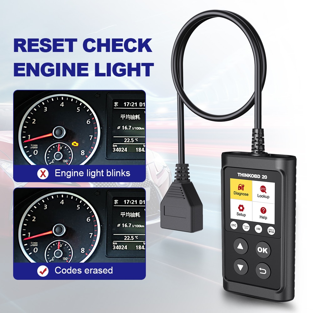 He2391ef09764490681c74cf7ea1c6170U THINKCAR THINKOBD 20 Car Engine Auto Scanner Diagnostic Tool OBD2 Code Reader Check Engine Light DTC Lookup Diagnose Tool