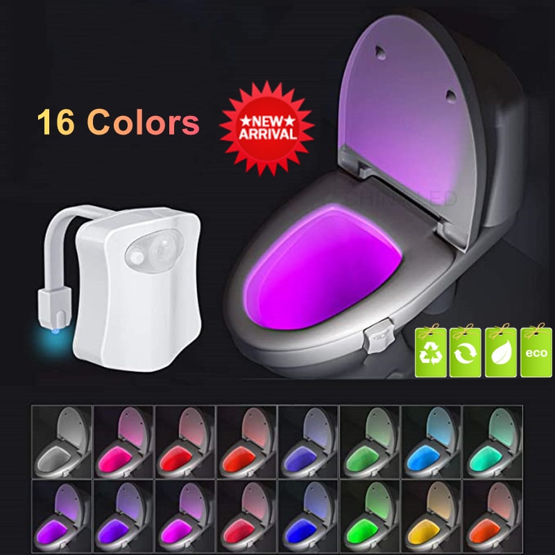 Hfa92d3c03e9a441daa5b0d3fe16c5aa4O PIR Motion Sensor Toilet Seat Night Light 16Colors Waterproof Backlight For Toilet Bowl LED Luminaria Lamp WC Toilet Light