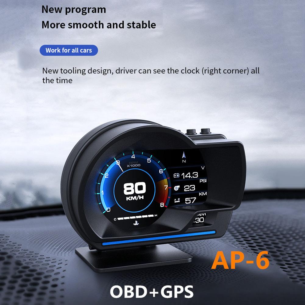 Hfc454178afd04f0d937a2adc96e7b0d7N OBD GPS Dual System Head up Display Display Car Digital Hud GPS Speedometer 2 Inches LCD Overspeed Alarm Car Speed Projector