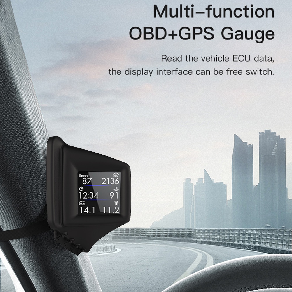 U9c4fffb3ace54de883d724c52a69e394H OBD GPS Dual System Head up Display Display Car Digital Hud GPS Speedometer 2 Inches LCD Overspeed Alarm Car Speed Projector