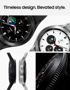 GW4 Feature Set 236x300 image GW4 Feature Set 236x300 SAMSUNG Galaxy Watch 4 Classic 42mm Smartwatch with ECG Monitor Tracker for Health Fitness Running Sleep Cycles GPS Fall Detection Bluetooth US Version, Black