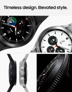 GW4 Feature Set 236x300 SAMSUNG Galaxy Watch 4 Classic 42mm Smartwatch with ECG Monitor Tracker for Health Fitness Running Sleep Cycles GPS Fall Detection Bluetooth US Version, Black