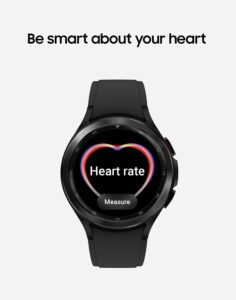 GW4 Heart Rate Monitoring 236x300 SAMSUNG Galaxy Watch 4 Classic 42mm Smartwatch with ECG Monitor Tracker for Health Fitness Running Sleep Cycles GPS Fall Detection Bluetooth US Version, Black