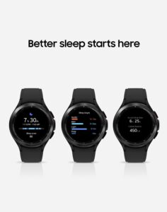 GW4 Sleep Feature 236x300 SAMSUNG Galaxy Watch 4 Classic 42mm Smartwatch with ECG Monitor Tracker for Health Fitness Running Sleep Cycles GPS Fall Detection Bluetooth US Version, Black