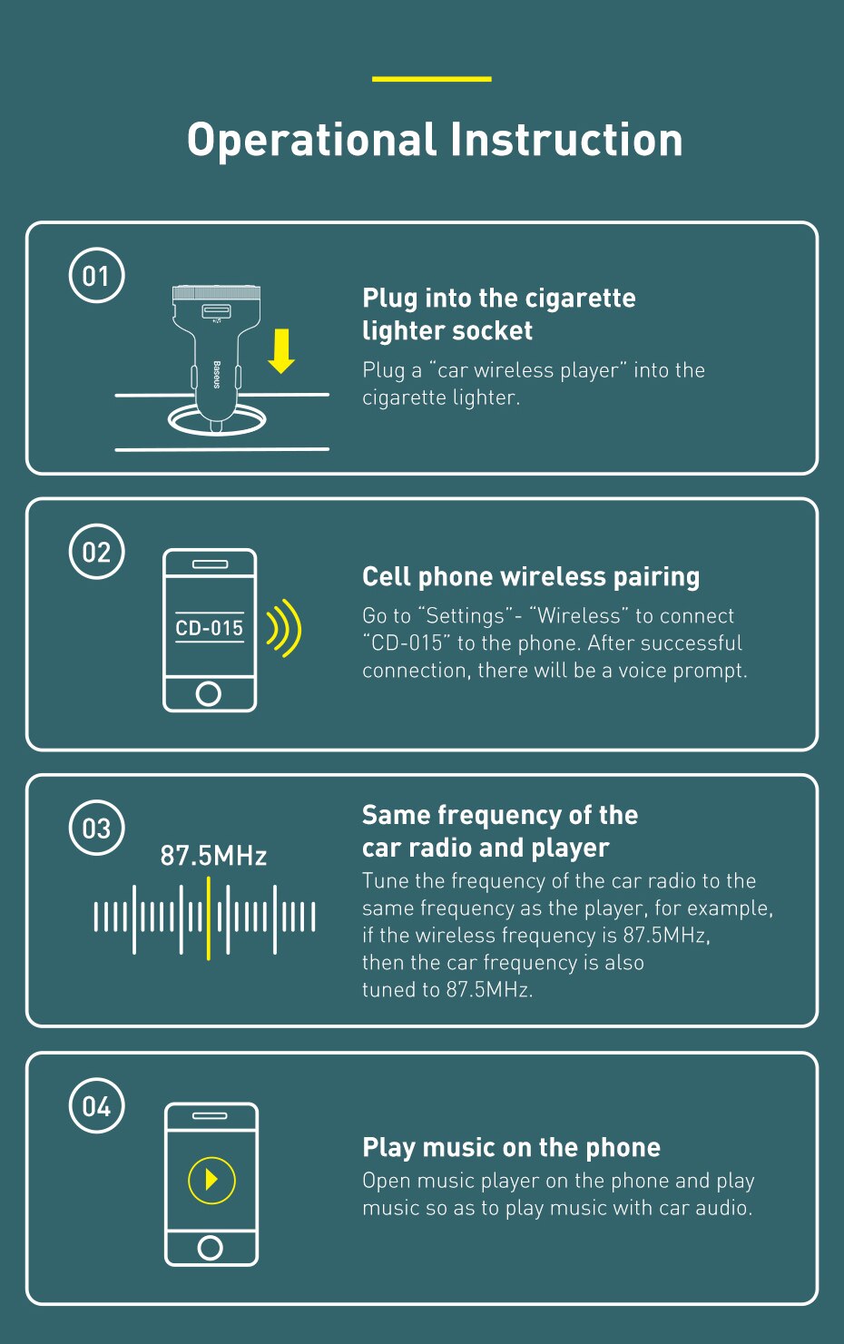 H4176d7a48ac94f4da011c85612edba68e image H4176d7a48ac94f4da011c85612edba68e Baseus FM Transmitter Car Wireless Bluetooth compatible 5.0 Adapter Handsfree Aux Audio Receiver MP3 Player USB Fast Car Charger