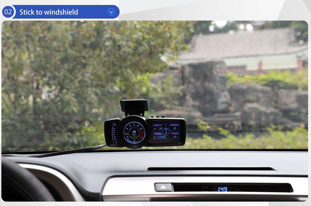 H79c6a2c2106441859c0a0c9a756f354eZ Vjoy Hawk 3.0 Car HUD Multi Function Dashboard Head Up Display OBD2 GPS Smart Speedometer Auto Gauge Alarm System Turbo Boost