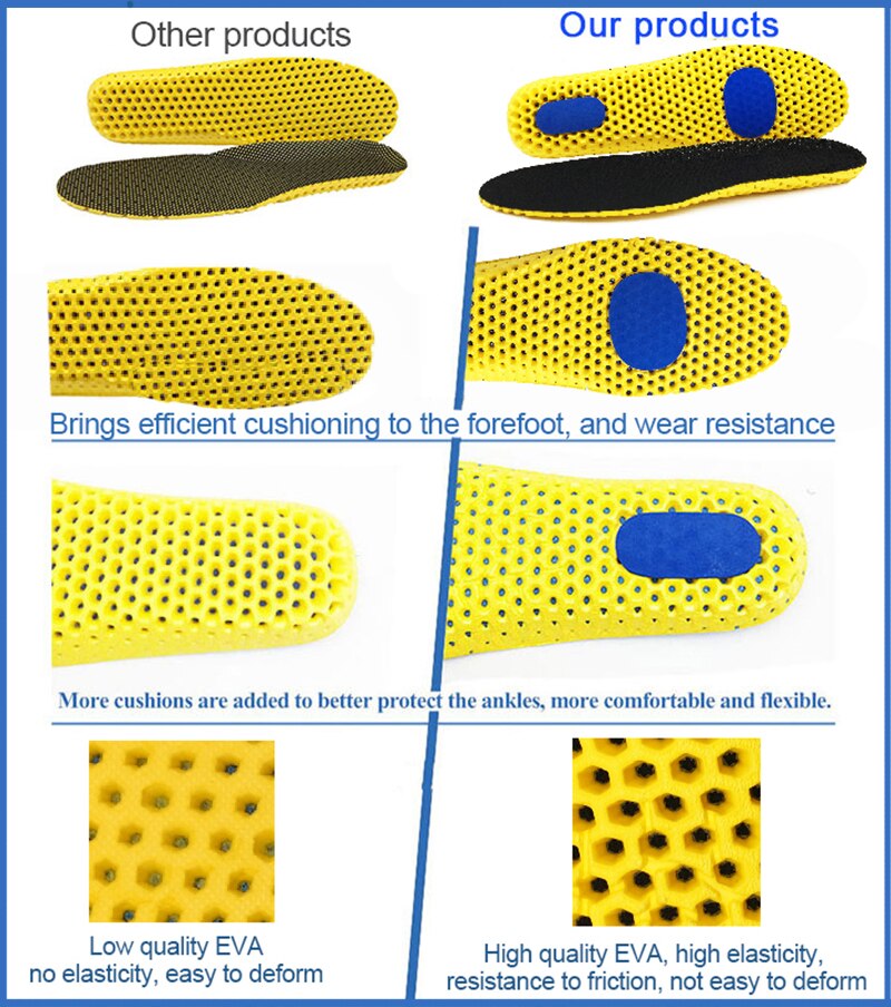 Hb0d83096721448e4af243bf716ca05aeH Memory Foam Insoles For Shoes Sole Mesh Deodorant Breathable Cushion Running Insoles For Feet Man Women Orthopedic Insoles