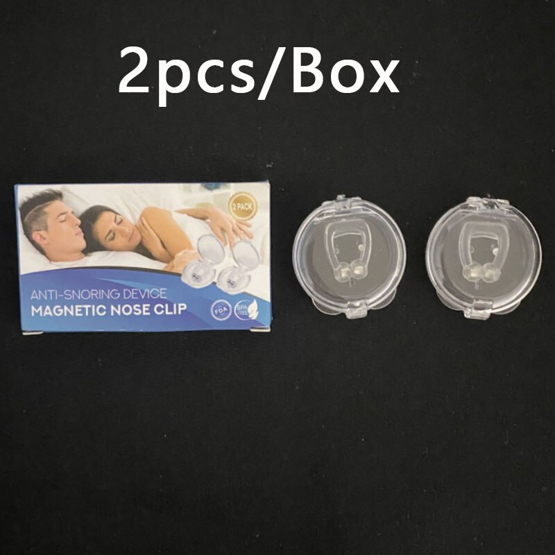 Hc76c9196a1be4a84bfc2701b4029a781d 2/4 Pc Magnetic Anti Snoring Device Silicone Anti Snore Stopper Nose Clip Tray Sleeping Aid Apnea Guard Night Device With Case