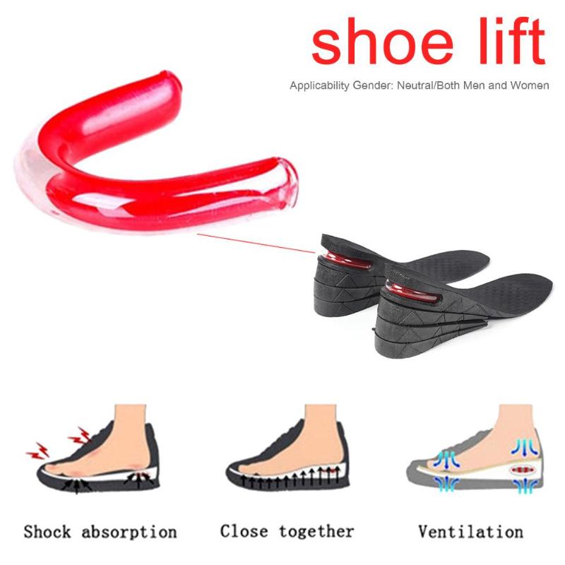 H1e2d212b98ea4006972213ab9fd17973N 3 9cm Unisex Height Increase Insole Heightening Cushion Adjustable Cut Shoe Heel Insert Taller Lift Shoe Heel Insert Foot Pad