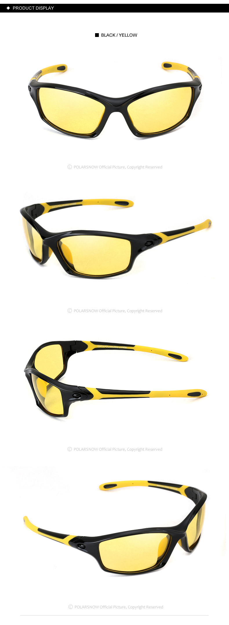 %name image %name POLARSNOW Night Vision Glasses Polarized Lens TR90 Rubber Goggles Safe Night Driving Eyewear Top Quality Men Oculos P8633Y