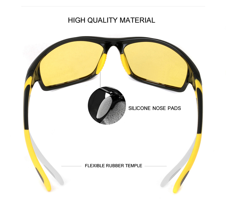 %name image %name POLARSNOW Night Vision Glasses Polarized Lens TR90 Rubber Goggles Safe Night Driving Eyewear Top Quality Men Oculos P8633Y