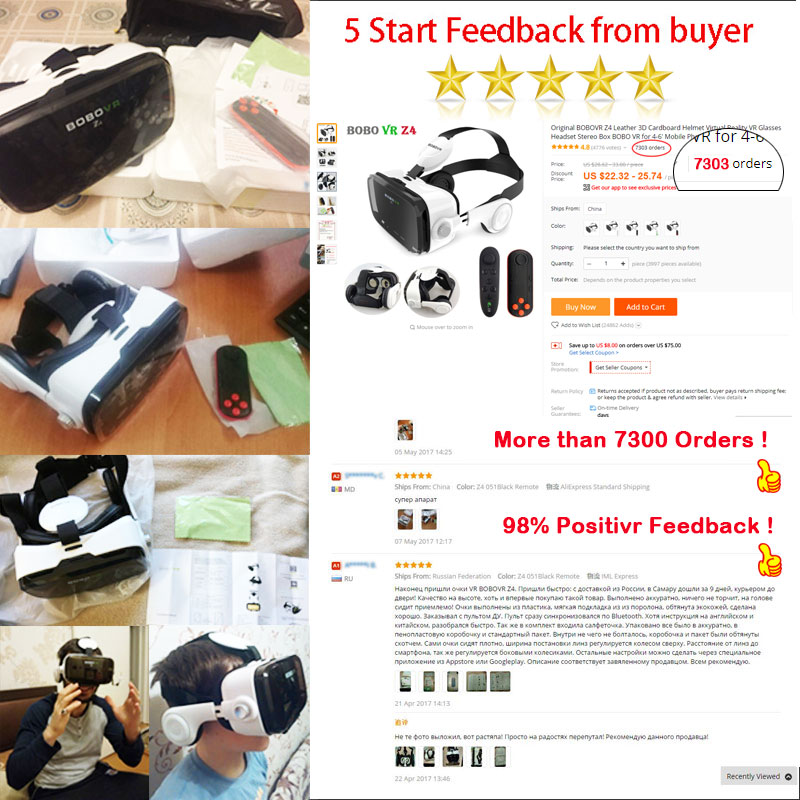 %name image %name Original BOBOVR Z4 Leather 3D Cardboard Helmet Virtual Reality VR Glasses Headset Stereo BOBO VR for 4 6 Mobile Phone