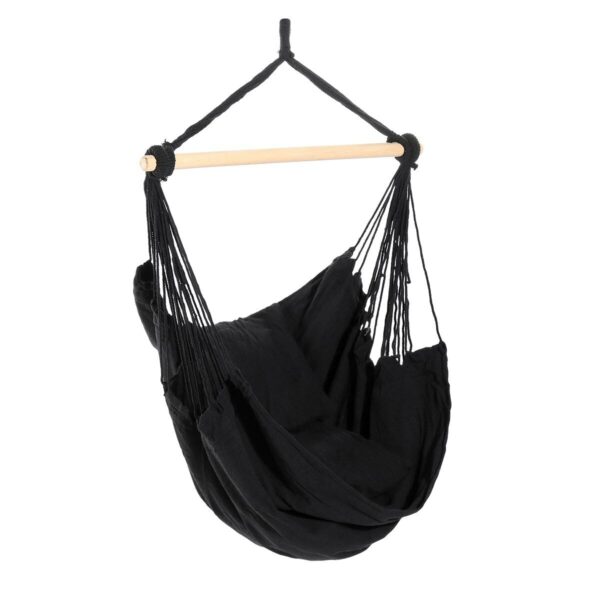 Portable Hammock Chair Hanging Rope Chair Swing Chair Seat with 2 Pillows for Garden Indoor Outdoor Fashionable Hammock Swings - Image 6