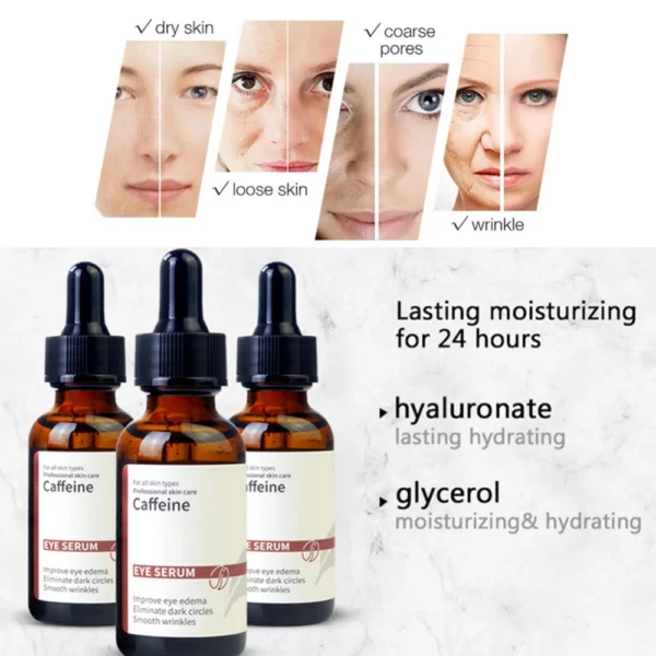 Caffeine Solution 5% Eye Serum Reduces Eye Puffiness Essence Lightening Fine Line Removal Dark Circles Bag Eye Essence Care 30ml - Image 4