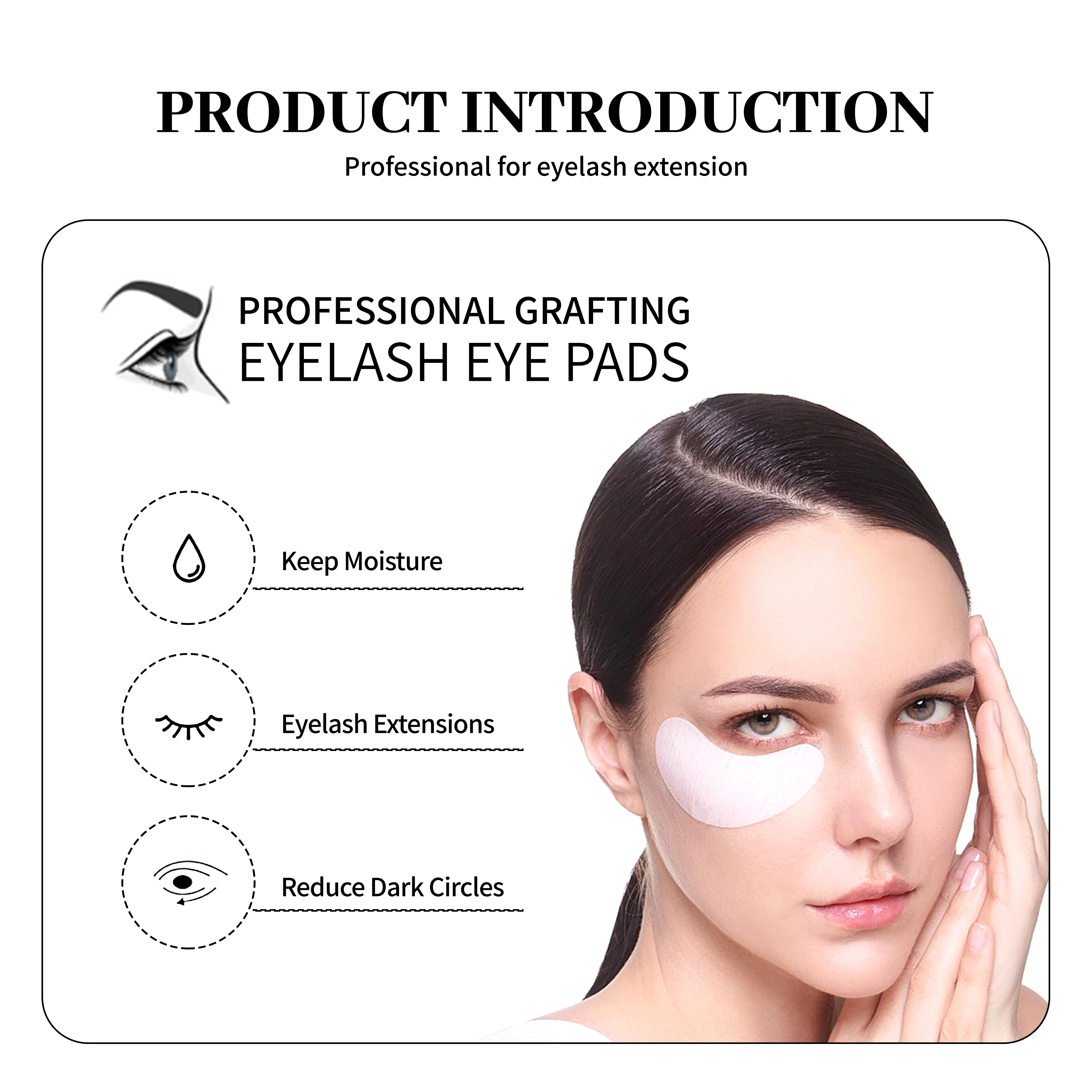 %name XIUSUZAIKI 50pairs/pack New Patches Eyelash Under Eye Pads Lash Eyelash Extension Paper Patches Eye Tips Sticker Make Up Tools