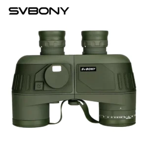 Svbony SV27 Military Binoculars 7x50 w/Internal Rangefinder & Compass Waterproof High Power Survival with optional compass