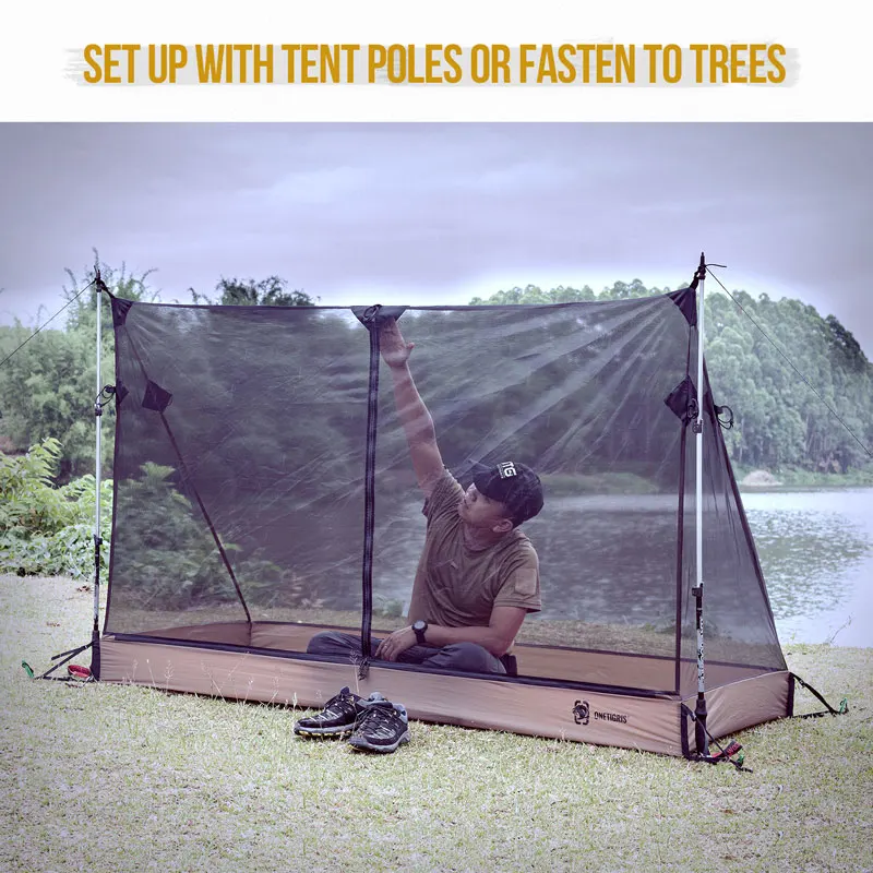 OneTigris Outdoor Mesh Inner Tent 1 person Camping Shelter With Waterproof Tent Bathtub Floor For Hiking Survivalists Hunting - Image 2