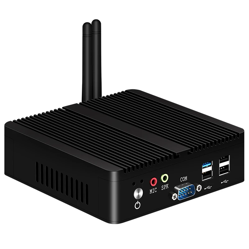 XCY Fanless Mini PC Intel Celeron J1900 Quad-Cores 2.0GHz 2x RS232 2x LAN Windows 10 Linux Embedded IoT Industrial Computer - Image 4