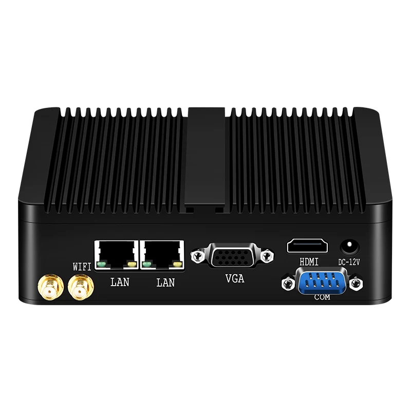 XCY Fanless Mini PC Intel Celeron J1900 Quad-Cores 2.0GHz 2x RS232 2x LAN Windows 10 Linux Embedded IoT Industrial Computer - Image 3