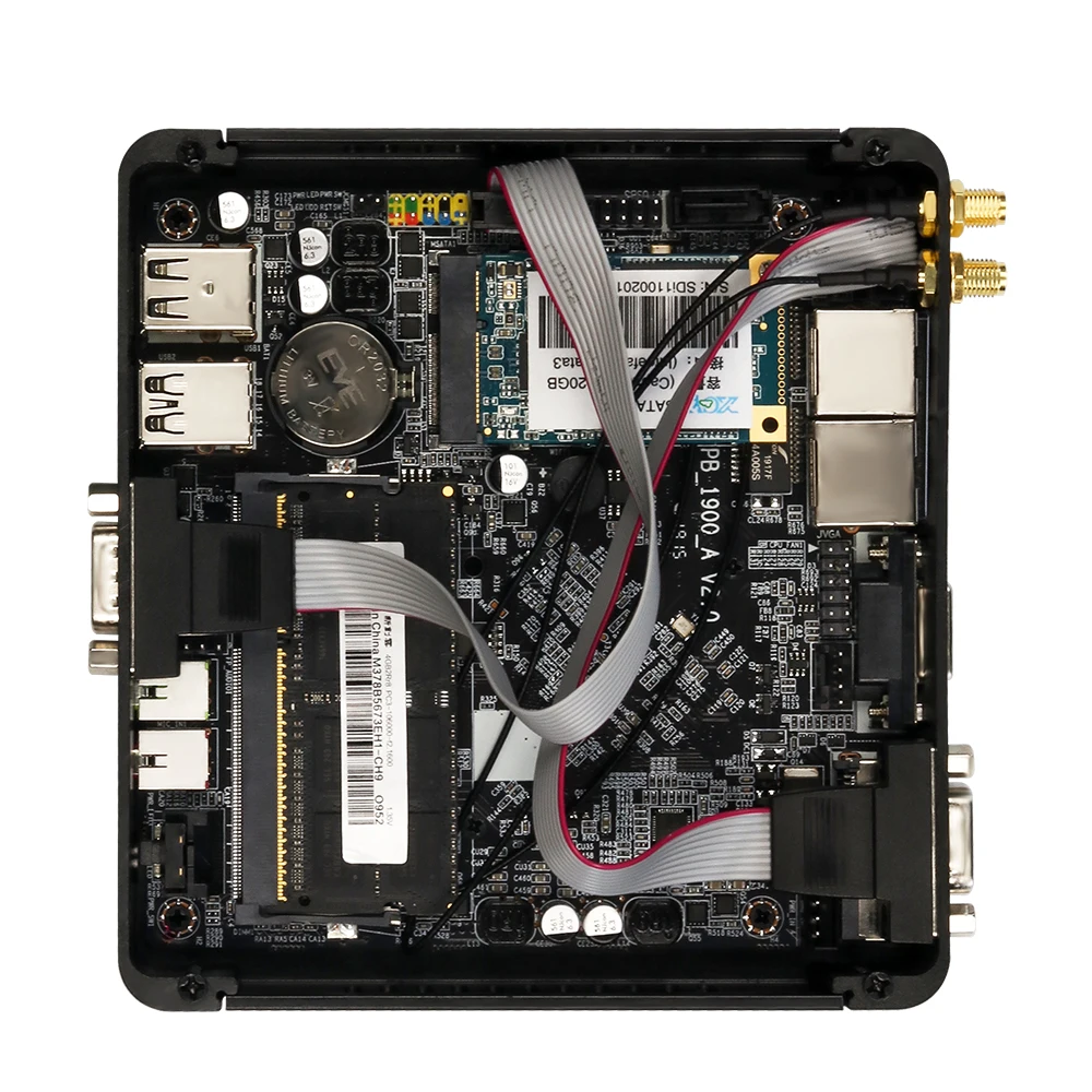 XCY Fanless Mini PC Intel Celeron J1900 Quad-Cores 2.0GHz 2x RS232 2x LAN Windows 10 Linux Embedded IoT Industrial Computer - Image 5