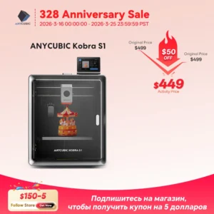 Anycubic Kobra S1 3D Printer Max 600mm/s High Speed FDM 250 * 250 * 250mm Support Multi Color Printing Needs ACE Pro