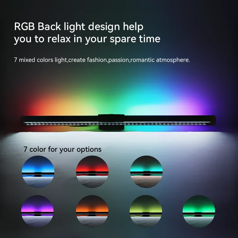 LED Monitor Light Bar Computer Screen Hanging Lights RGB Atmosphere Table Lamp For Work Study Read Gaming Dimming Lighting 44cm - Image 2