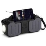 New 2026 Bluetooth Speaker With Solar Panel Rechargeable Flashlight Radio Antenna Portable Glass Solar Panel Outdoor household